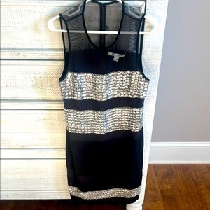 Diane von Furstenburg black and stoned dress